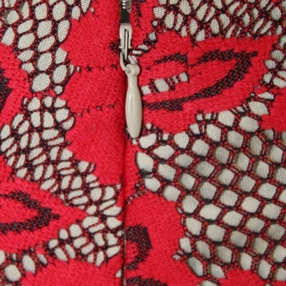 KAY UNGER NEW YORK RED LACE MIDI COCKTAIL DRESS SIZE 2 NWT - Picture 5 of 8